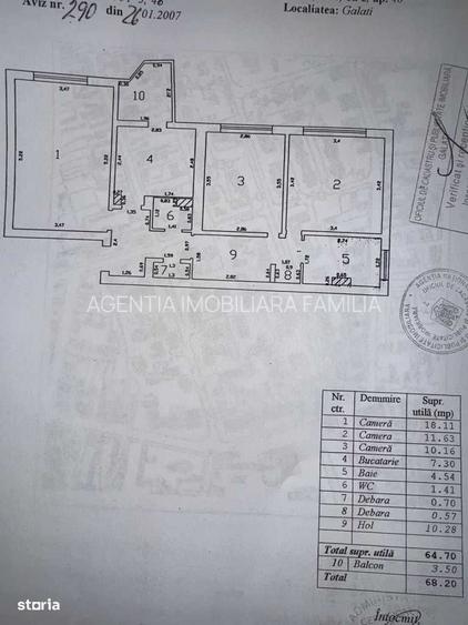 Apartament 3 camere decomandate, etaj 2 – zona Piata Centrala - 9