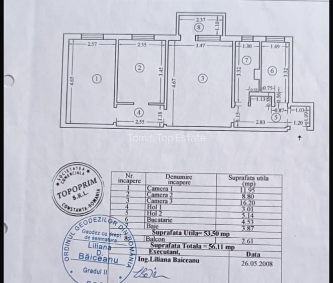 Apartament de vânzare cu 3 camere in Tomis Nord, etaj 2 - 8