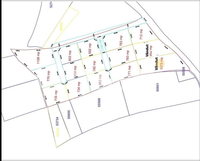 Teren intravilan de vânzare în Groși 713 mp, central - 2