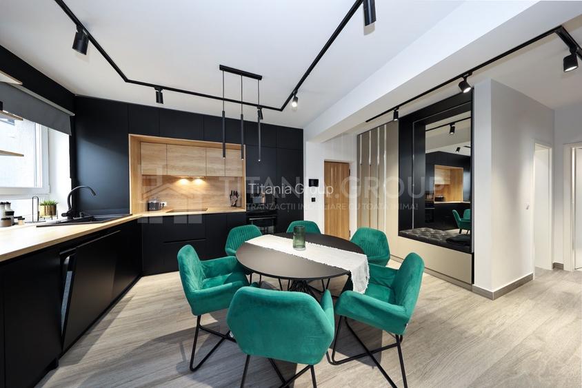 Apartament cu 3 camere, 2 bai, mobilat lux , parcare - zona Coresi - 4