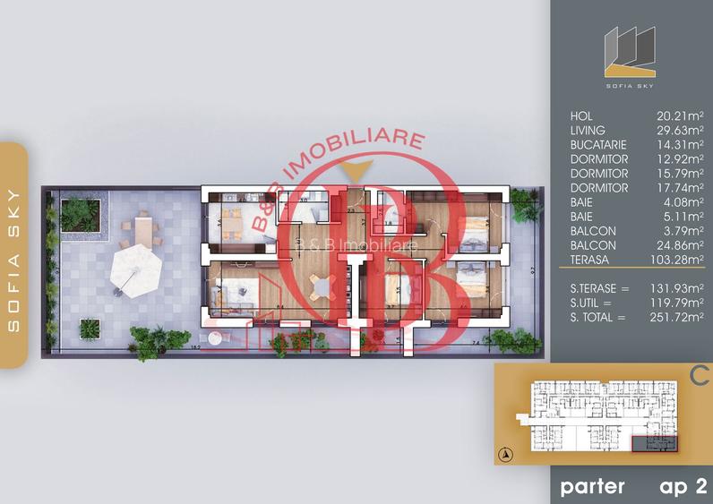 4 camere cu 2 terase mari Bucatarie 14mp la 7min Metrou - 1