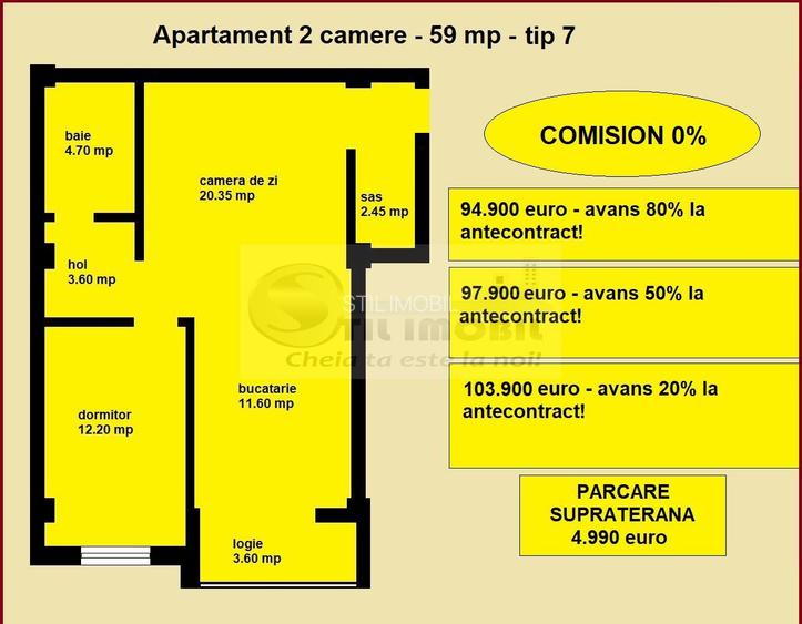Apartament 2 camere nou de vanzare in Iasi Valea Lupului, bloc nou - 2