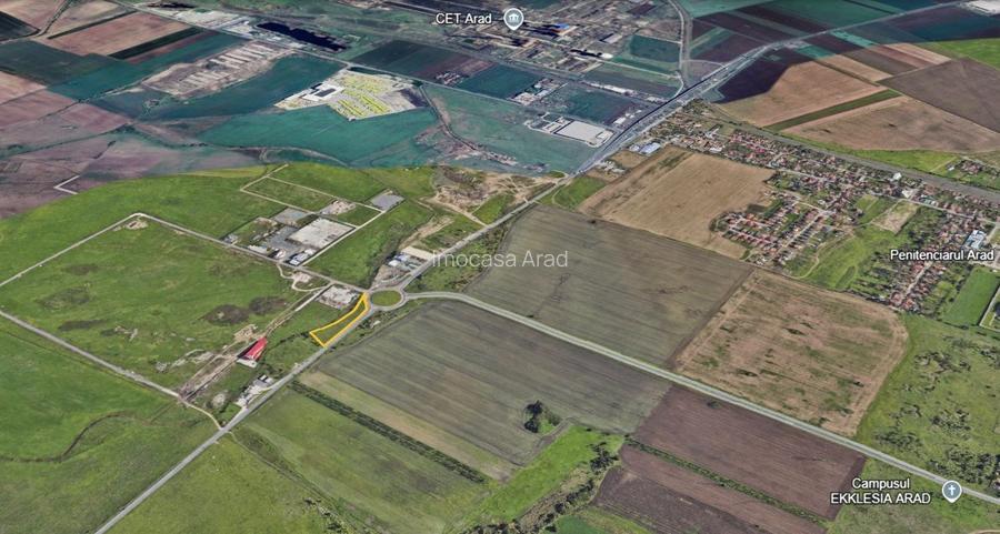 Teren de vânzare 4.717 mp Expunere excelentă la Centura Nord Arad PUZ - 2
