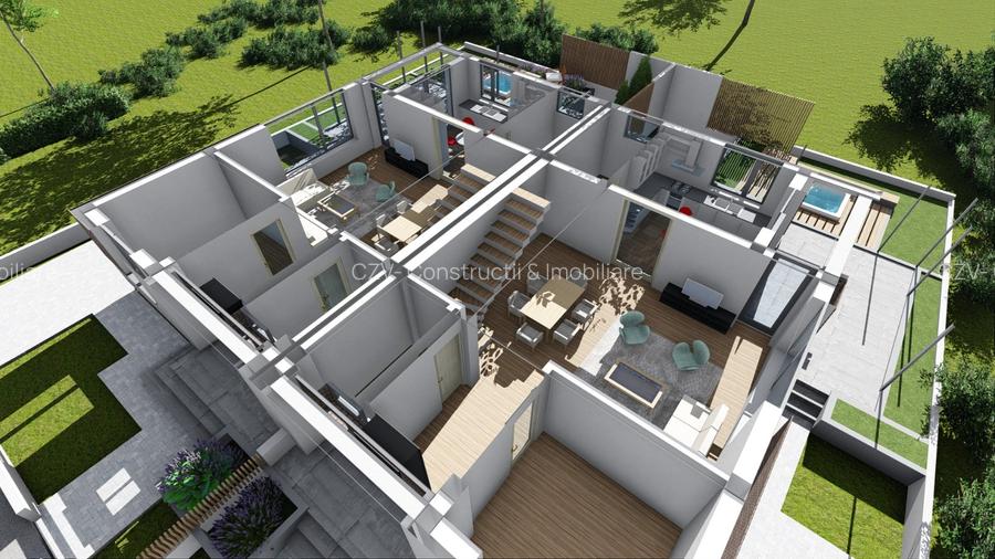 Proiect imobiliar : Duplex modern cu dormitor la parter si mansarda locuibila - 10