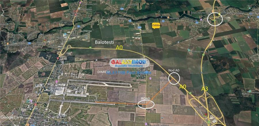 Teren la sosea Balotesti Caciulati 25000 mp utilitati acces rapid A3 - 4
