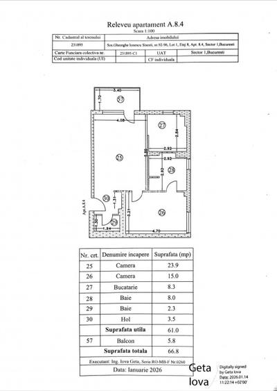 0% | Apartament 2 camere NOU, semidecomandat, 58 mp, 2 bai  | Atrium - Sișești - 1