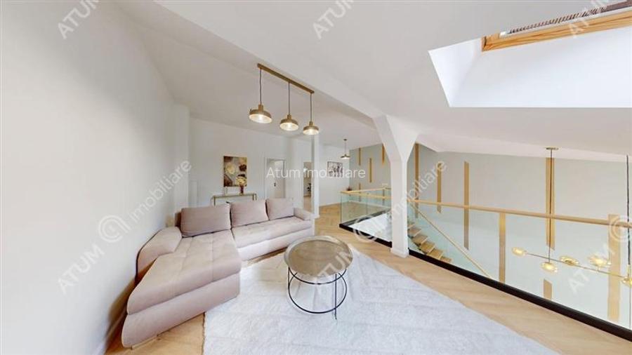 Penthouse 5 camere 3 bai parcare mobilat complet Turnisor Sibiu - 9