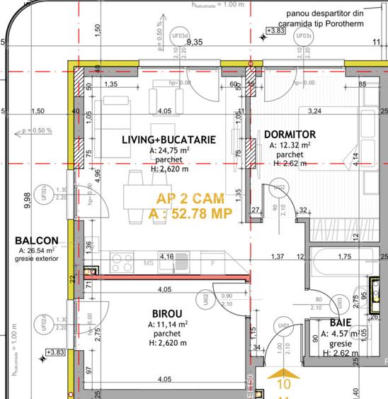 Apartament 3 camere, 52.78mp, Zona Centrala - 2