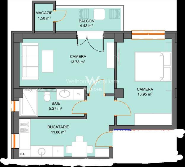 Apartament cu 2 camere - zona Doamna Stanca - Sibiu - 1
