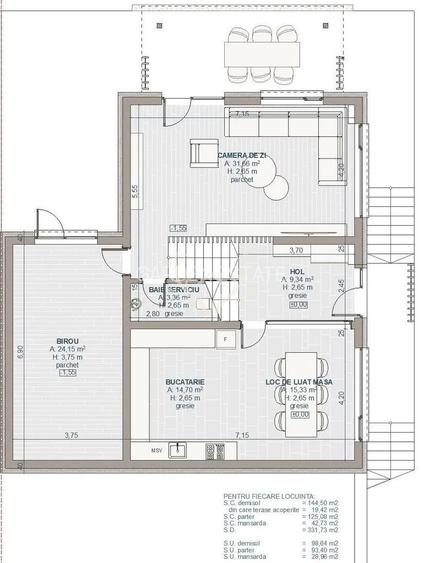Casa individuala/cuplata prin ga, 221 mp utili, teren 523 mp - 8