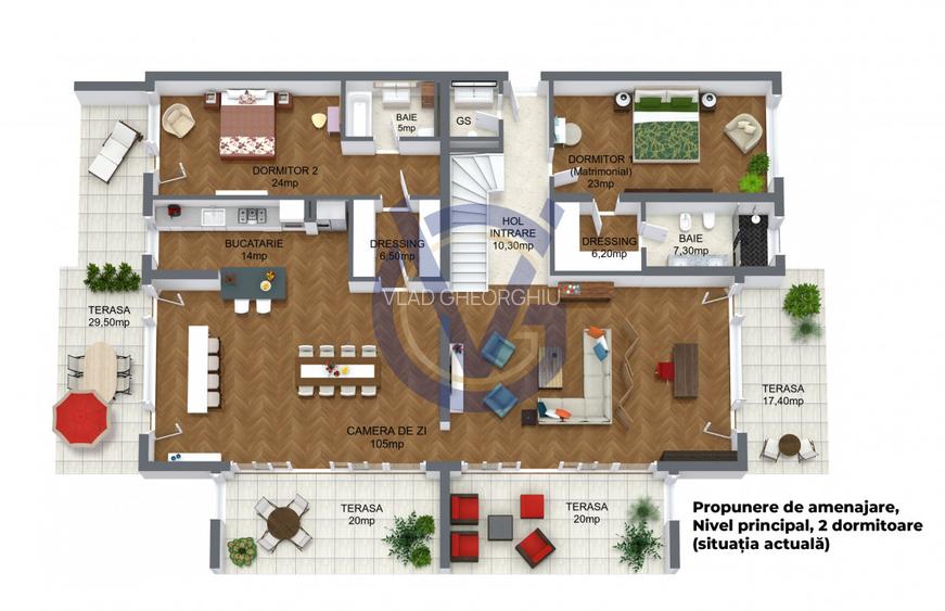 Privind in zare deasupra tuturor - PENTHOUSE unic cu terasa 191 mp - COMISION 0% - 42