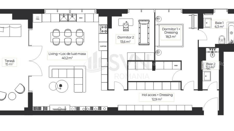 REA1025037 Apartament modern si spatios I 3 camere I Design industrial in Florea - 18