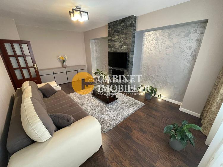 Zimbru 3 camere 81,5 mp - etaj intermediar - mobilat complet - bloc 1990 - 2