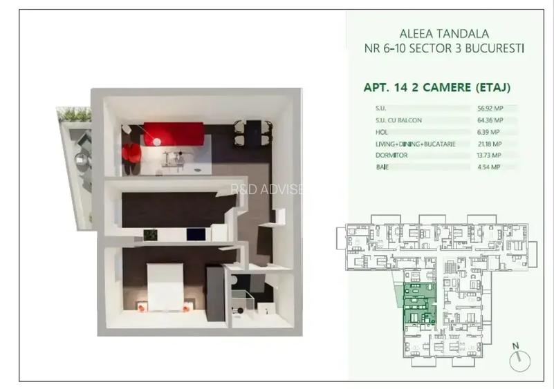 Apartament 2 camere Decomandat | 500 m Metrou Mihai Bravu | Comision 0 - 20