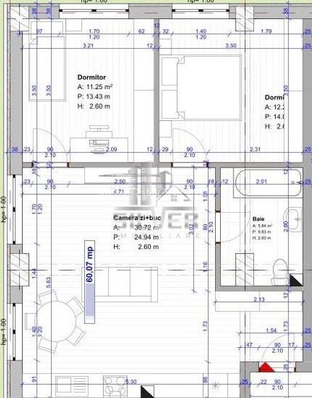 Apartament cu 3 camere/60 mp/CF/zona Terra/Pret Redus. - 2