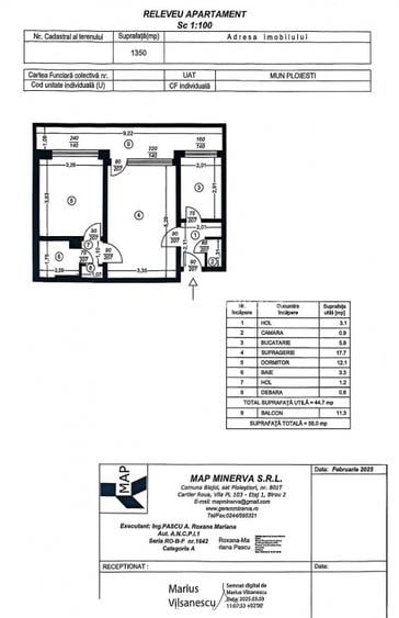 Apartament 2 camere,  cf 1, etaj 6/9, zona Sud - 15