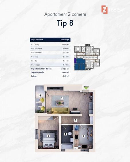 Variante apartamente 2 camere cartier nou zona Mehala - ID V4927 - 14