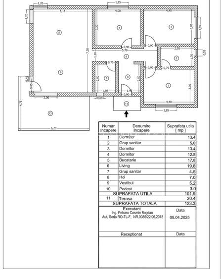 Casa Domnesti | Teren 520 mp | 123 mp | 4 cam | Comision 0 - 20