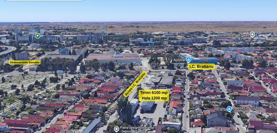 Teren 6100 mp platforma betonata in Constanta intrare de pe A2 Bd. IC Bratianu - 8