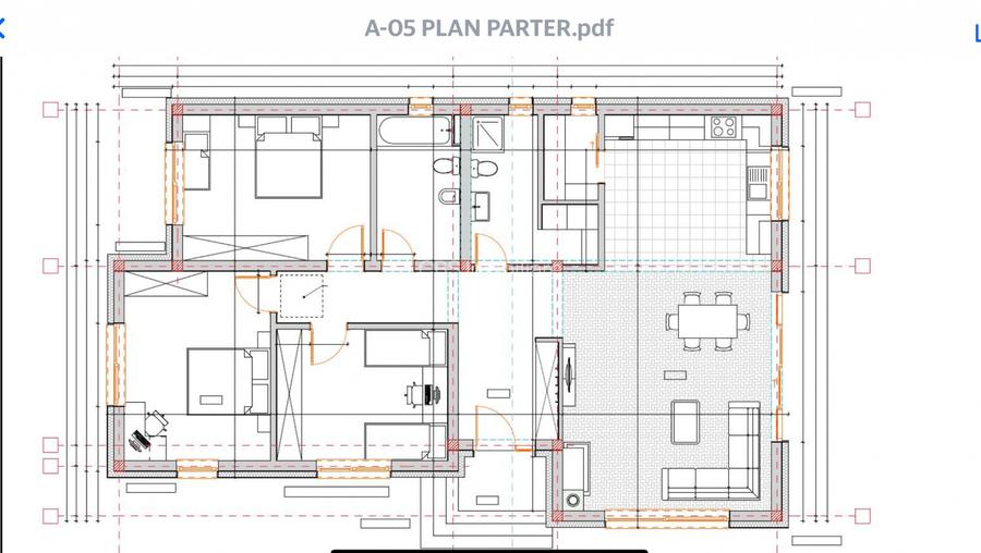 Casa pe un singur nivel în Chinteni, zonă liniștită , 121mpu ,teren 487mp - 2