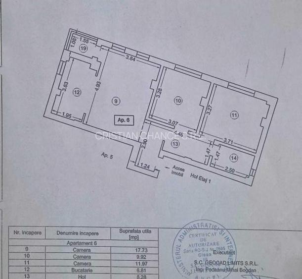 39977  Apartament 3 camere bloc nou km 4 - 8