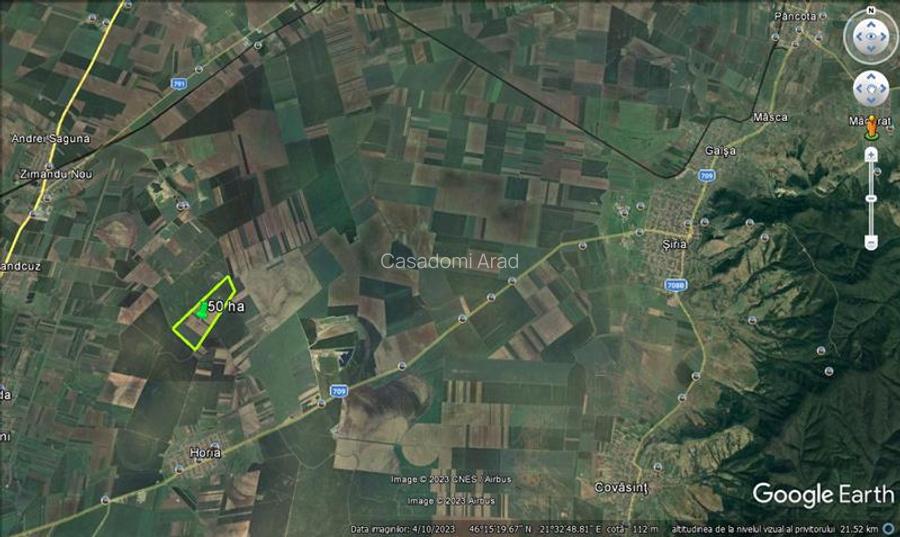 Teren 50 ha compact, pentru balastiera sau parc fotovoltaic, zona Horia - 2