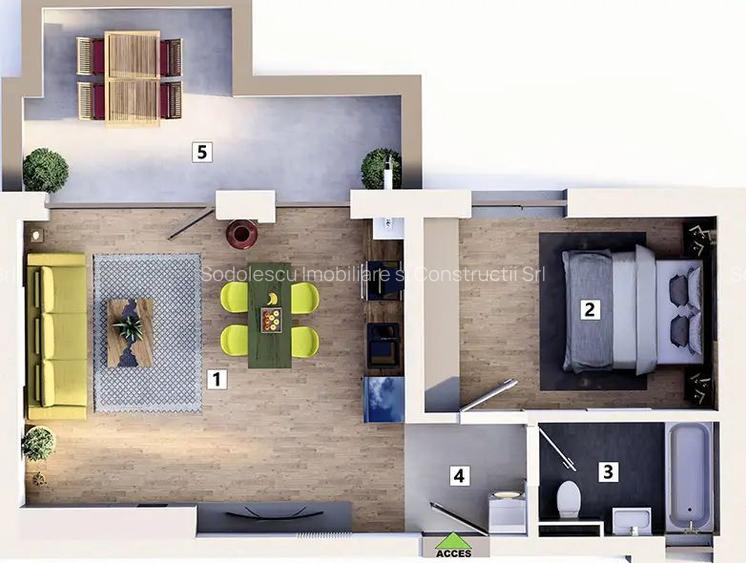 Apartament 2 camere cu loc de parcare inclus - 13