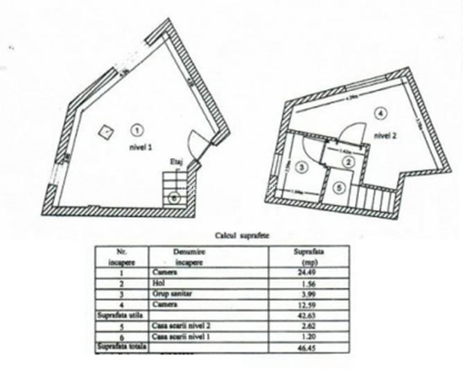 Apartament 2 camere cu scara interioara si centrala proprie, bloc nou - 8