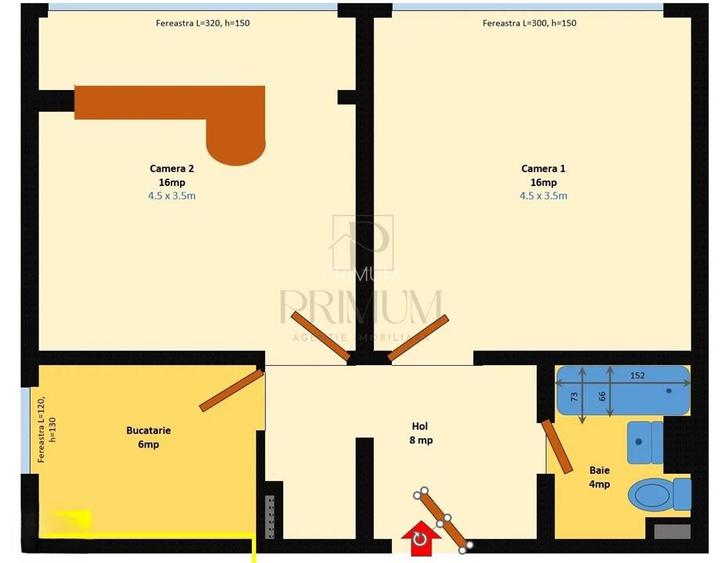 Circumvalatiunii - 2 Camere - Etaj 1 cu LIFT - Centrala termica proprie - Renova - 10