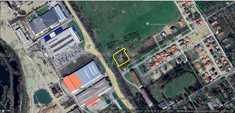Lugoj, Teren Intravilan cu PUZ Aprobat   2.385 Mp. - 3