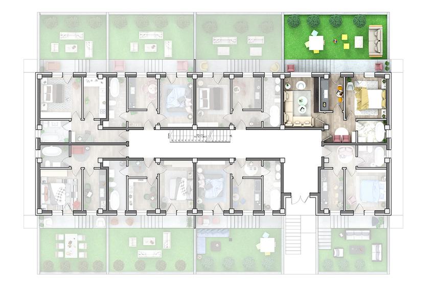 ASTORIA RESIDENCE Apartament 2 camere 46 mp+ curte 41 m Lunca Cetatuii 2028