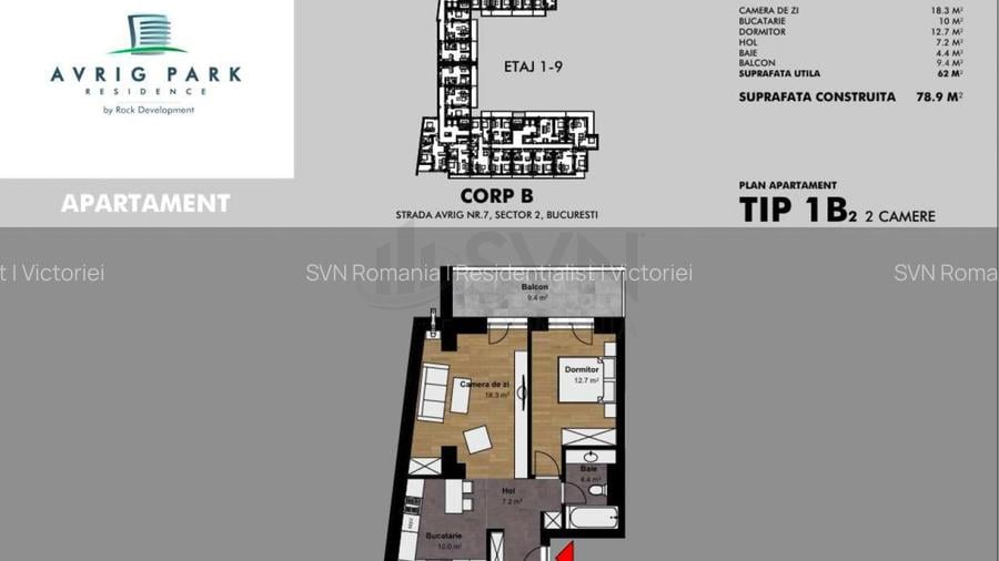 REA1023144 DIRECT DEZVOLTATOR I AVRIG RESIDENCE I 2 CAMERE - 6