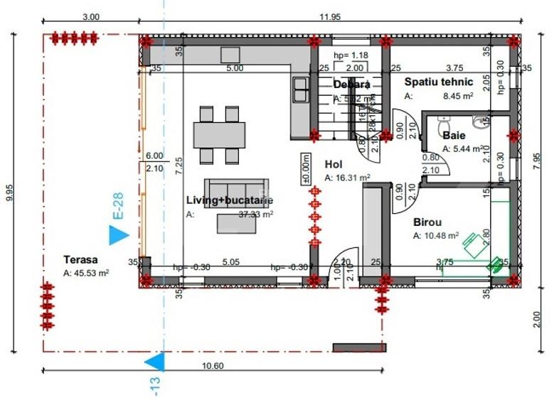 Oferta! Casa semifinisata, 140 mp utili, 750 mp teren, Salicea, pompa de caldura - 7