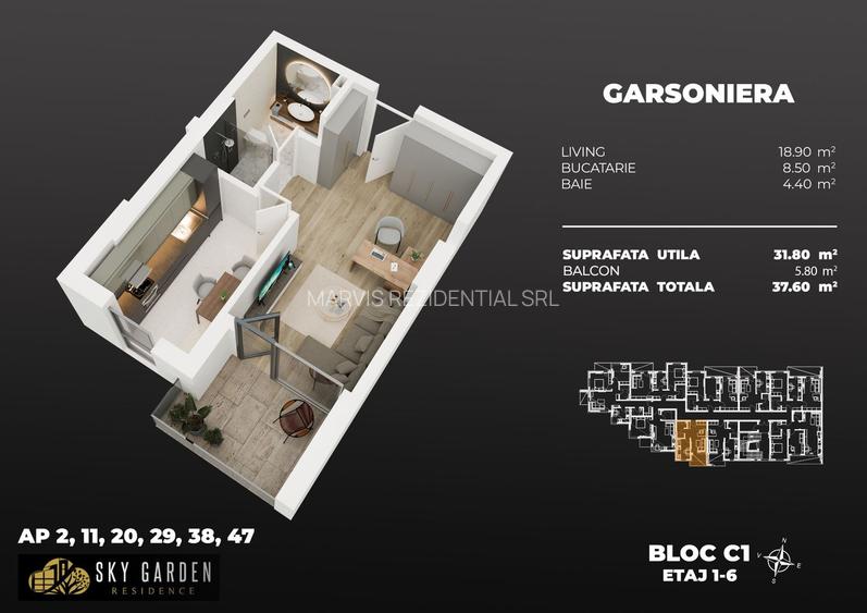 garsoniera dec 3min metrou Berceni - 3