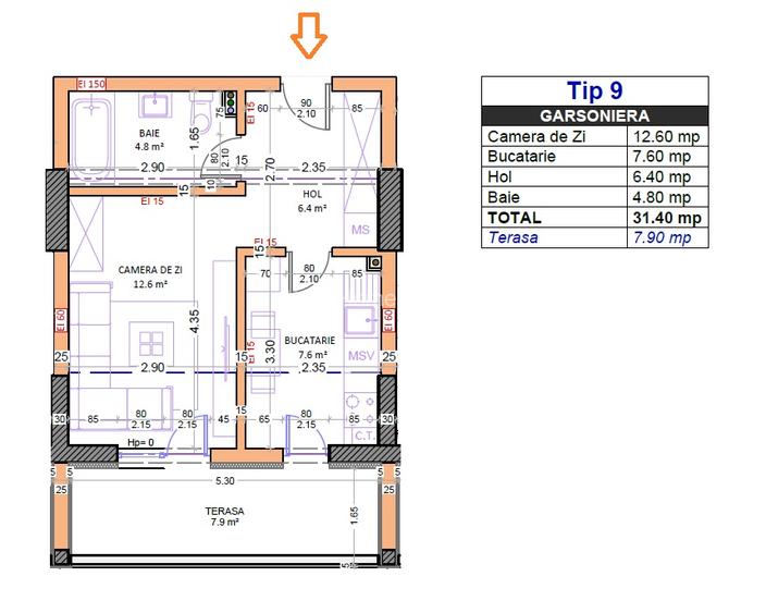 Garsoniera 40mp, Bloc Nou, Zona linistita, Parc, Metrou M2 - 2
