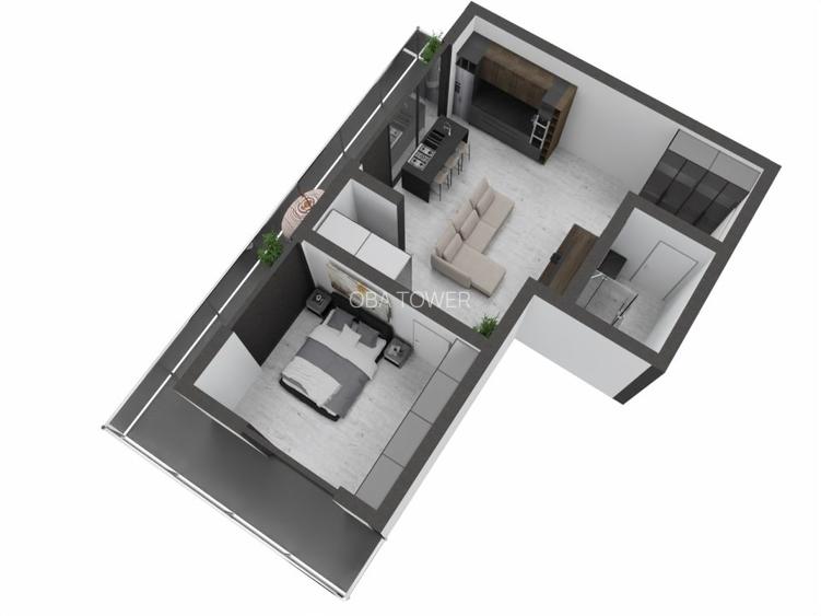 Apartament O.B.A TOWER- 2 camere - 8