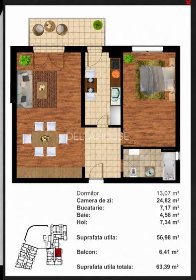 Apartament Ideal pentru zona Corporate in Platinia-str. Constanta - 10