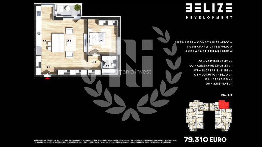 APARTAMENT 2 CAMERE BLOC NOU CERNICA - 2