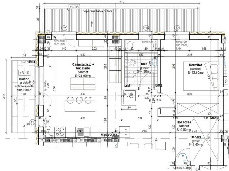 Apartament 2 camere 55.6mp, Baciu, zona Pizzeria Regal - 8