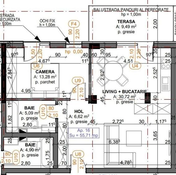 Apartament 2 camere 56mp, FINISAT, TVA inclus! - 3