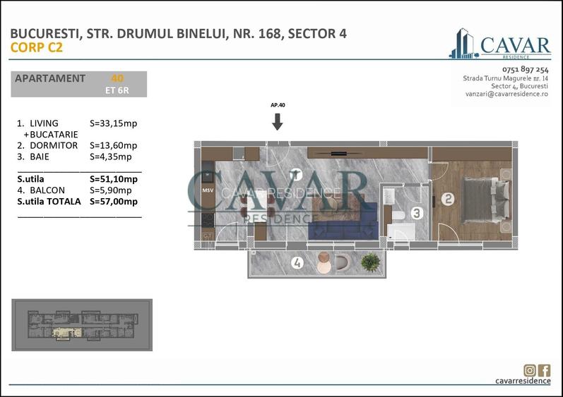 2 Camere Proiect Cavar Residence Drumul Binelui 168 - 10
