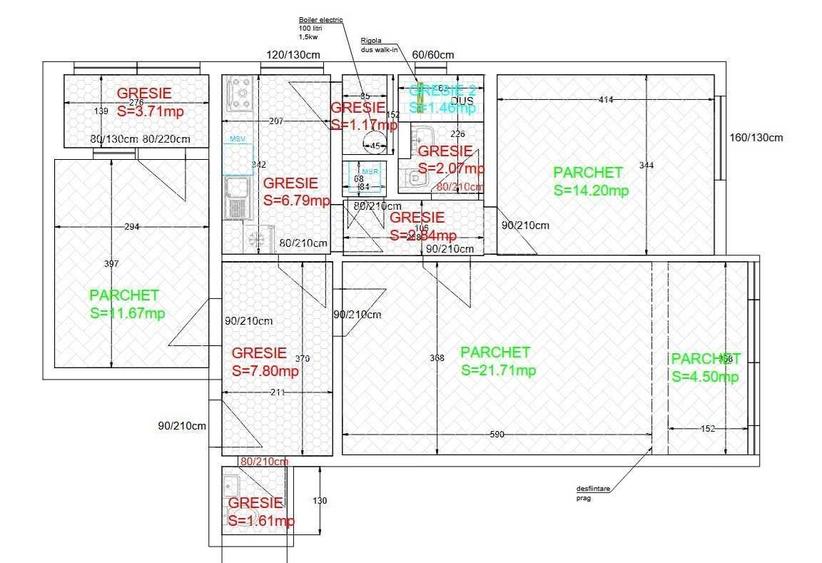 Apartament 3 camere renovat recent ,83 mp, 2 băi – Aviator Popișteanu - 8