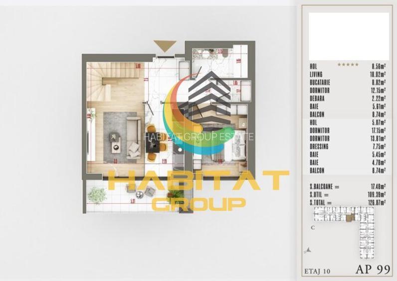 Pallady 4 camere duplex 127 mp PREMIUM langa Parcul Teilor - 2