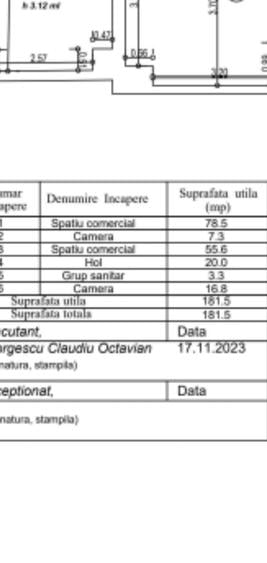 UNIRII - METROU  suprafata 180 mp,pret 7.000 euro+ tva