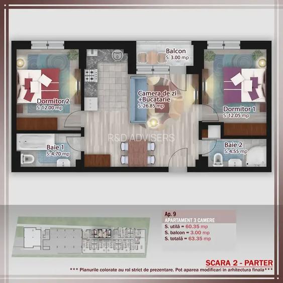 Apartament 3 camere decomandat Theodor Pallady metrou Nicolae Teclu - 5