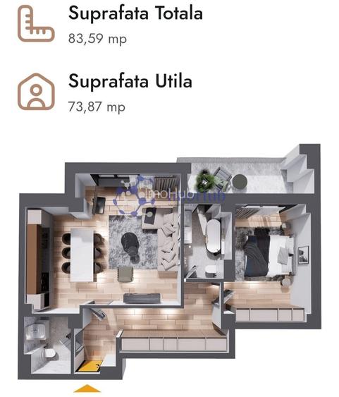 Apartament 2 camere TIP 2E, 2 băi, DIRECT DEZVOLTATOR - 6