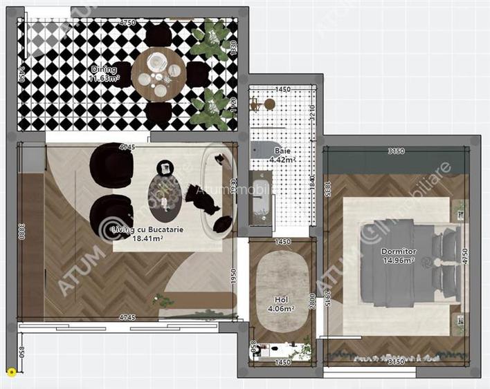 Apartament cu 2 camere si balcon in zona Calea Surii Mici din Sibiu - 13