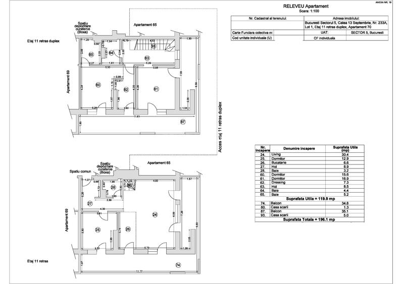 Duplex 4 camere | Gata de mutare | Terase 70 mp | Zona 13 Septembrie - 1