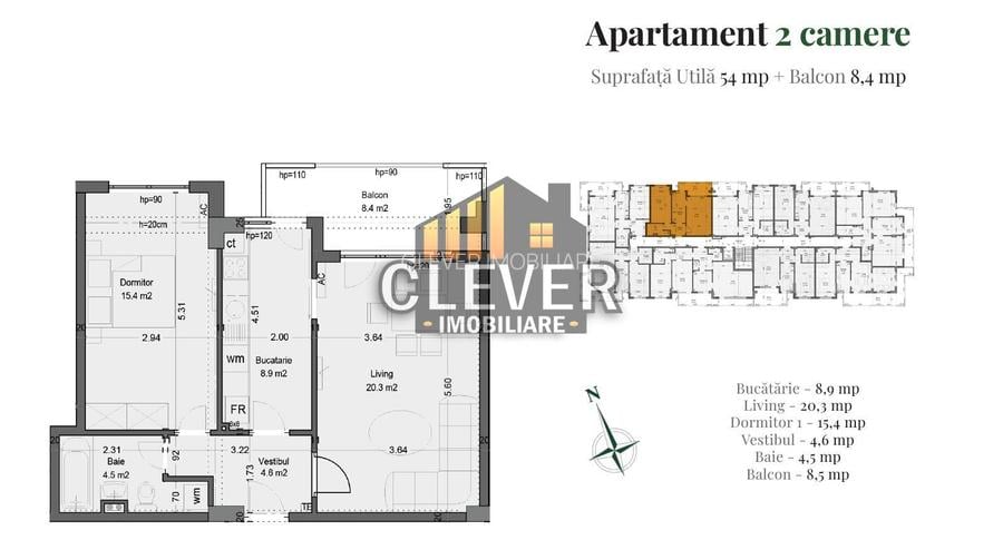 Apartament 2 camere Pallady, dormitor 15 mp - comision 0% - 1