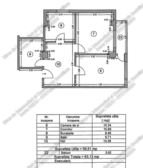 ⏩  Compozitori 2 Camere Decomandate 67m² Mobilat Utilat Centrala pe Gaze - 18
